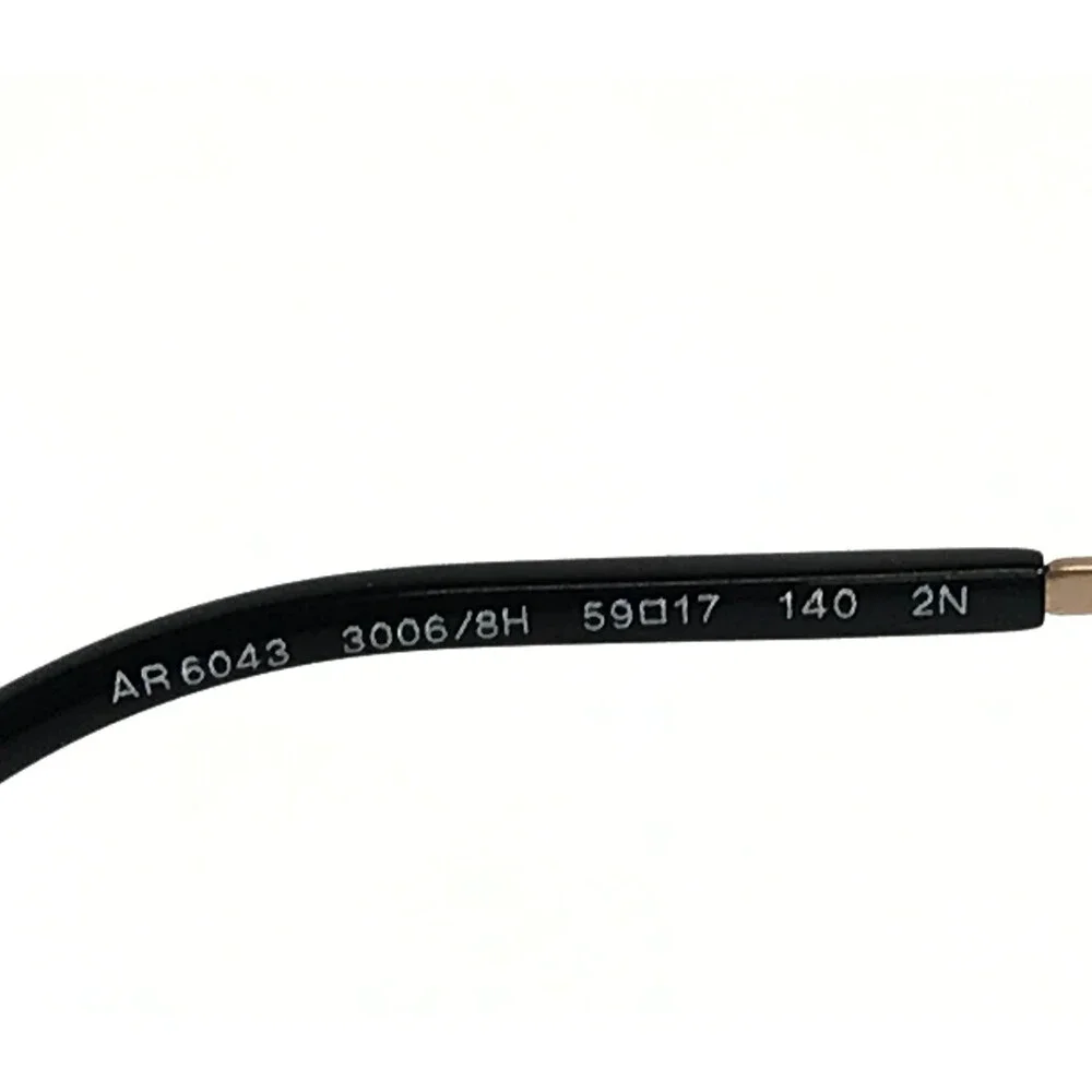 Giorgio Armani Sunglasses AR6043 3006/8H Gold Rimless Frames with Purple Lenses